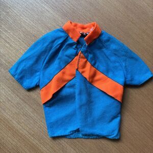 Talking Ken Doll Shirt Blue Orange Mattel Barbie Clothes Vintage 1969